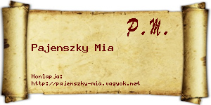 Pajenszky Mia névjegykártya